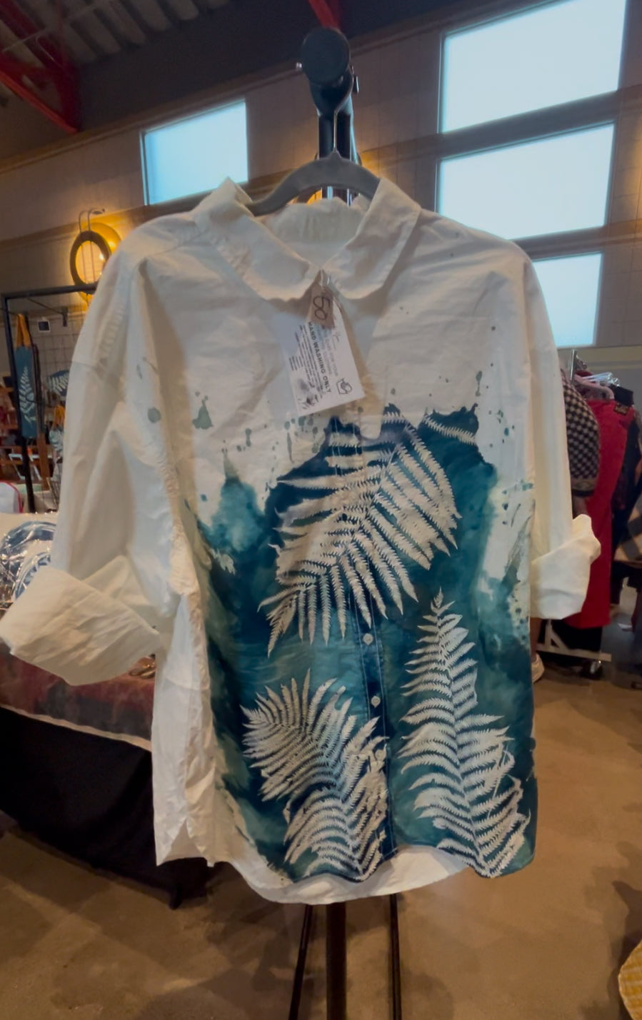 Fern button up 1x womens