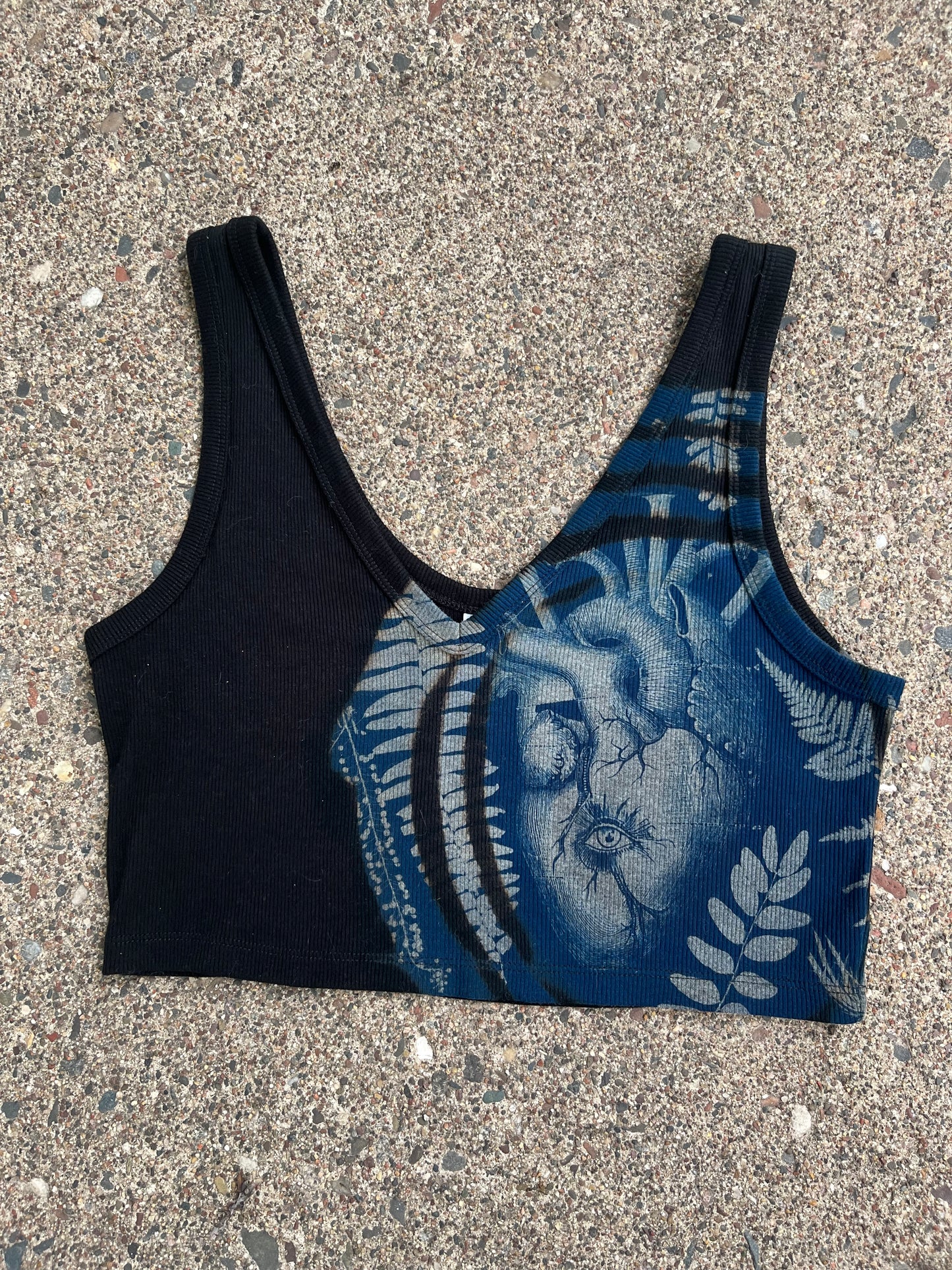 Three of hearts crop tank large