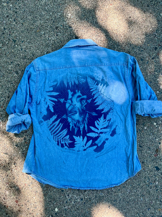 A Broken heart button up (medium)
