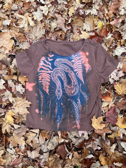 Anatomical snake crop top