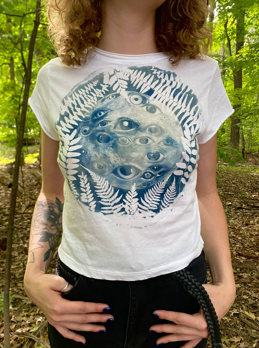 Moon eyes cyanotype T-shirt