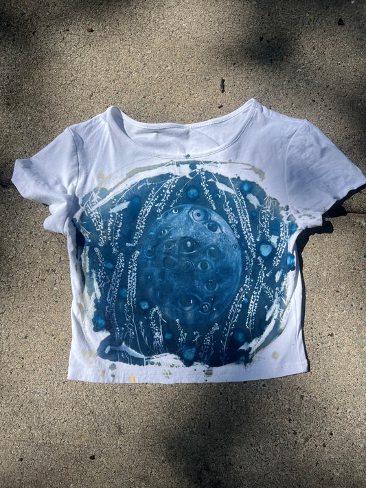 Crop top moon white